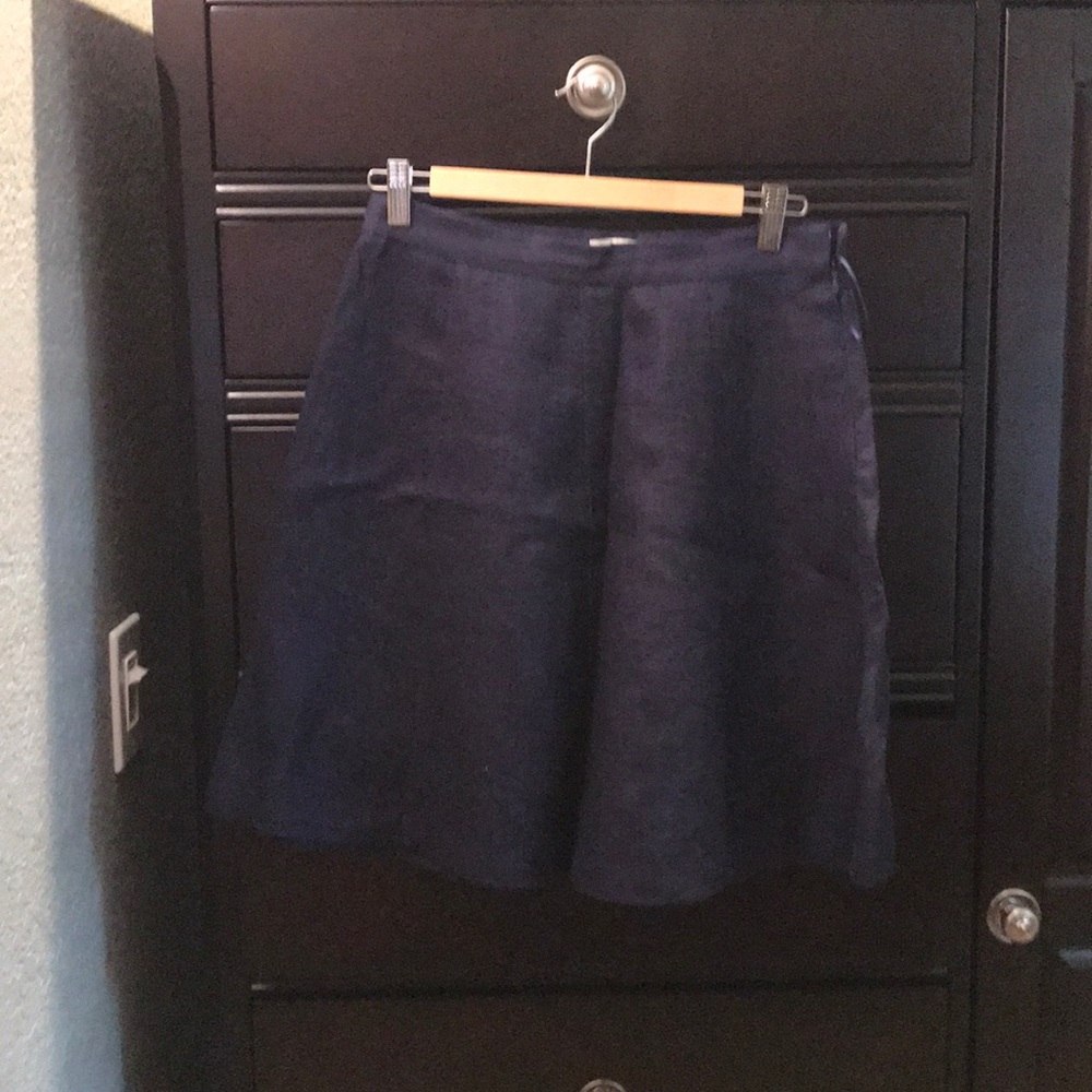Nave blue linen skirt